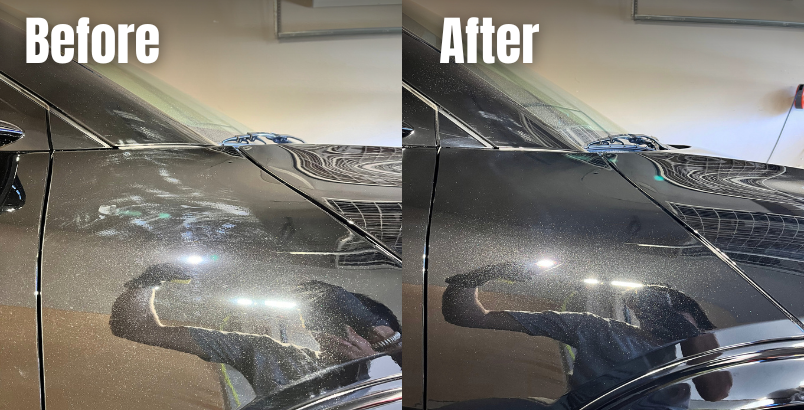 Before and after paint correction results in Raleigh NC
