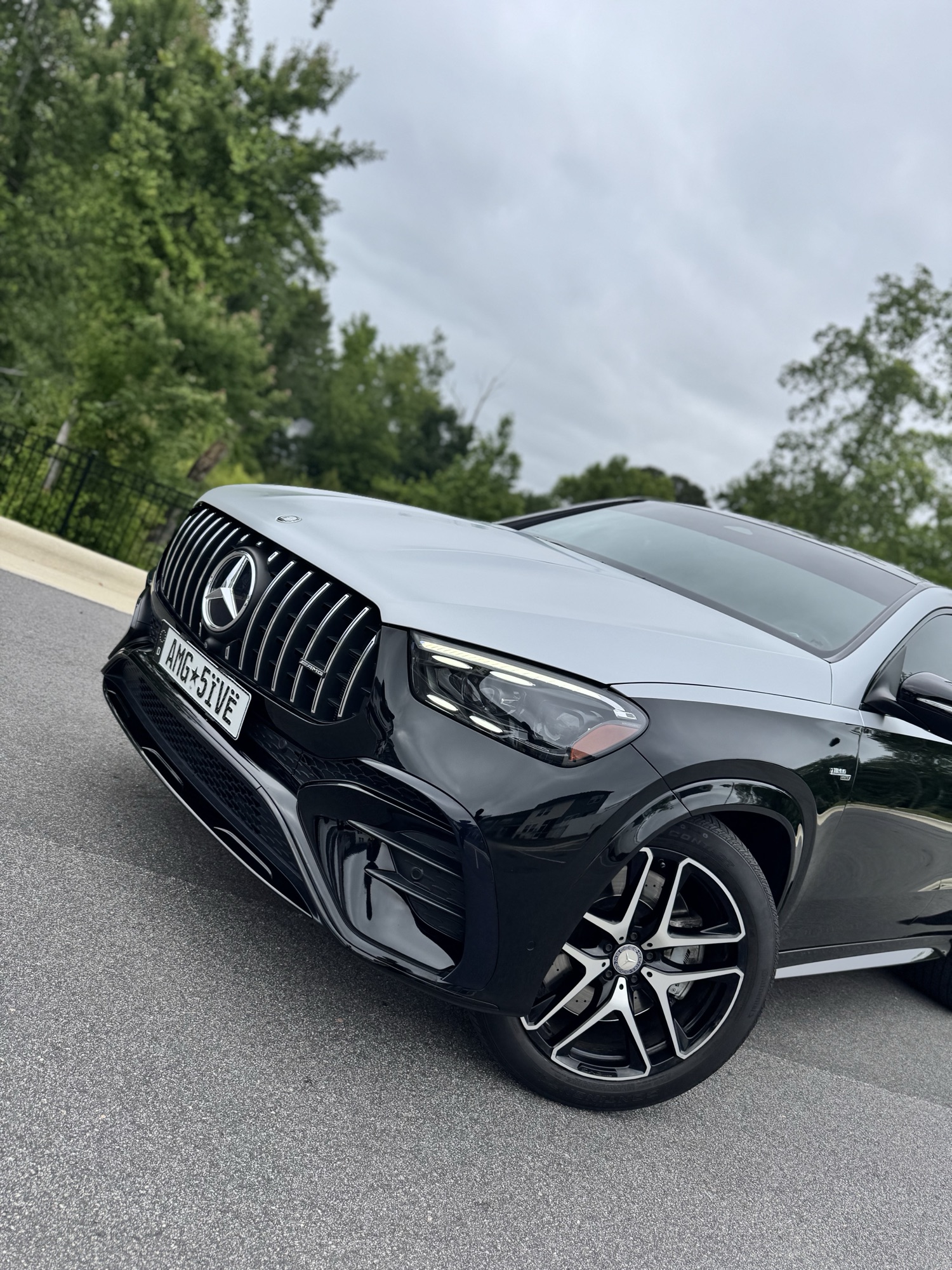 Black 2024 Mercedes-AMG GLE Coupe after paint correction and a ceramic coating by Tang Detailing in Wake Forest NC