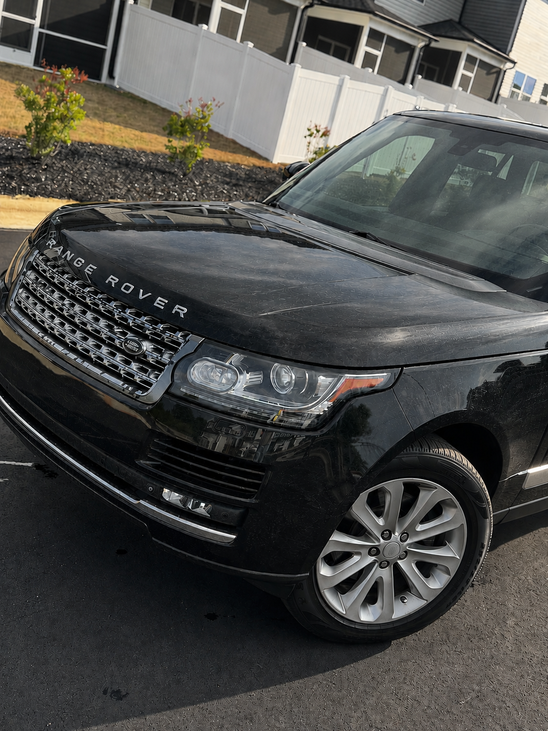 Car paint before paint correction — swirled, dull and hazy